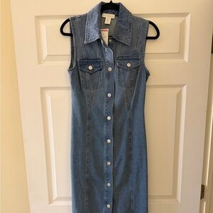 House of Harlow 1960 Blue Denim Sleeveless Dress
